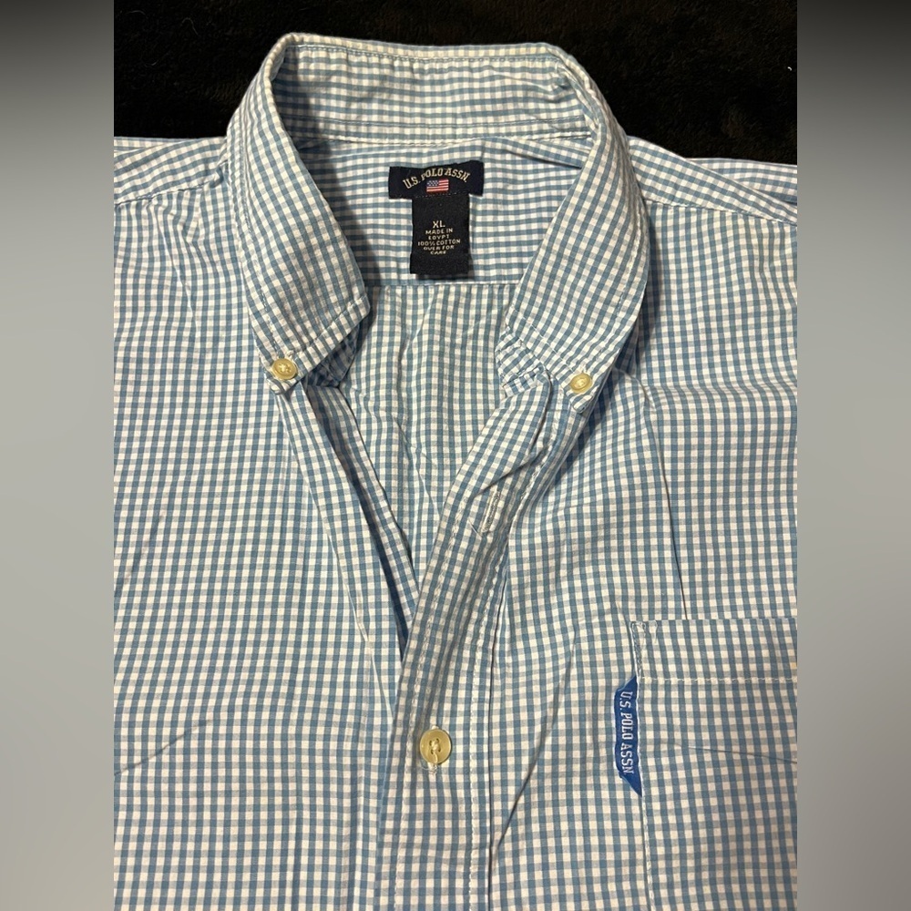 Vtg 90s US Polo Association Button down Blue Shirt Men’s XL -EUVC - Picture 3 of 6